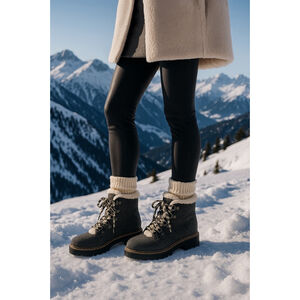 Madden NYC Wool Boots Sherpa Lined Laces Hiker Rugged Grip Cozy Granola Mountain